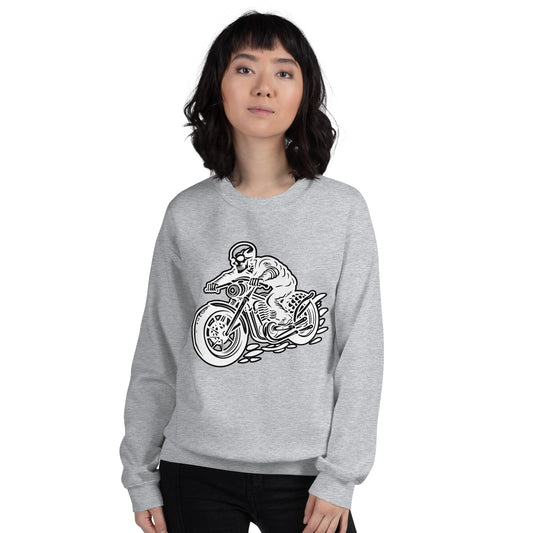 Skeleton Biker Unisex Sweatshirt