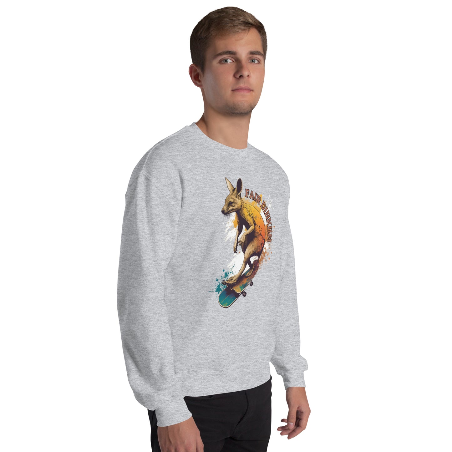 Fair Dinkum Skateboarding Kangaroo Unisex Sweatshirt