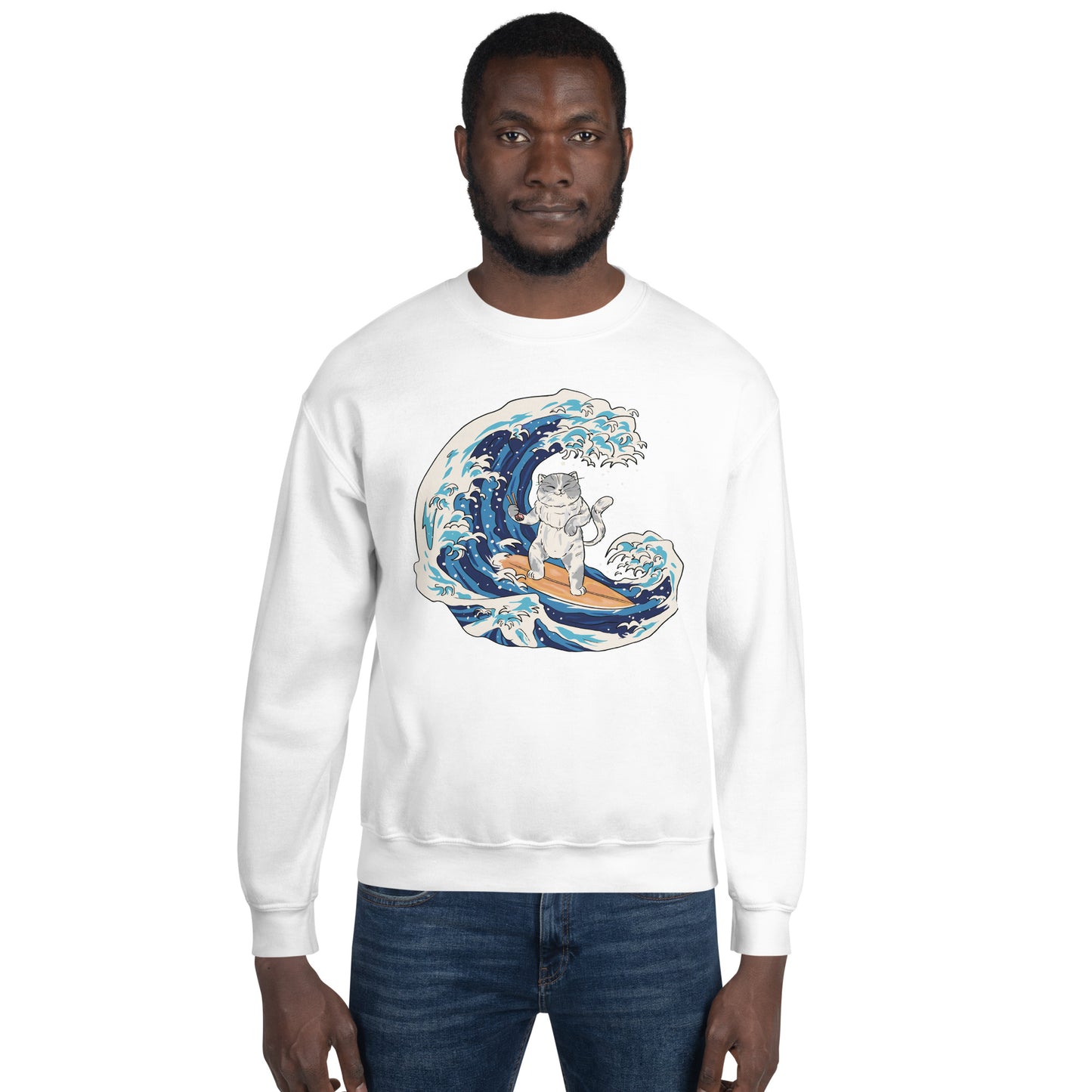 Surfing Cat Unisex Sweatshirt