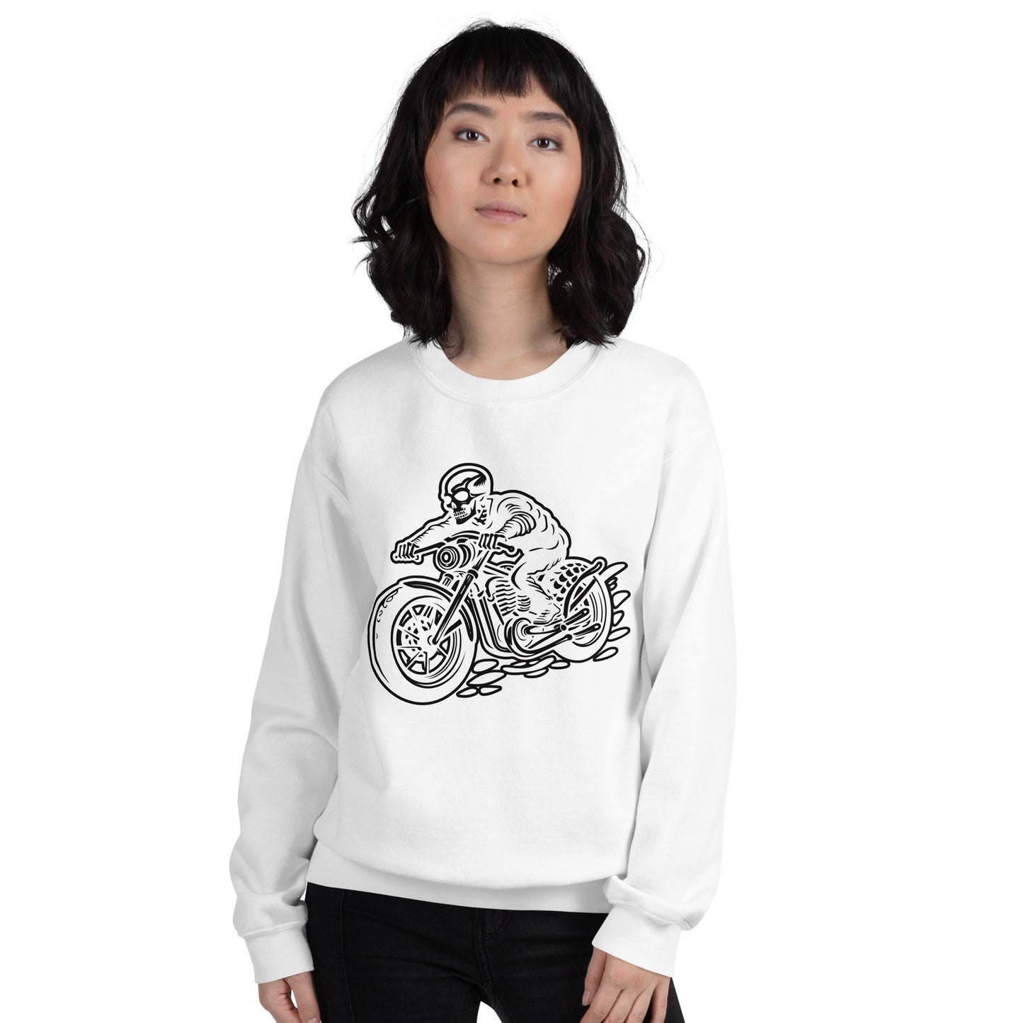 Skeleton Biker Unisex Sweatshirt