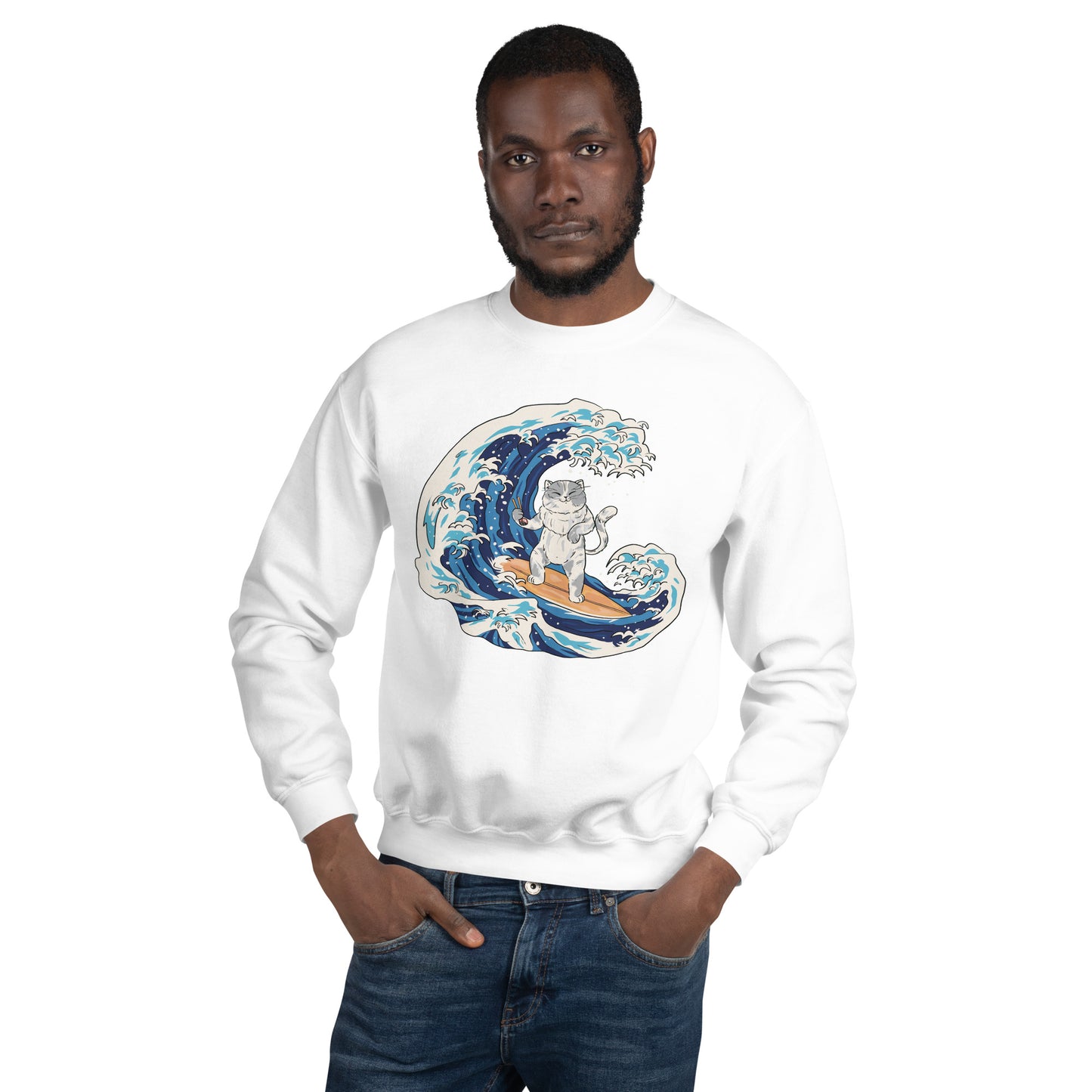 Surfing Cat Unisex Sweatshirt