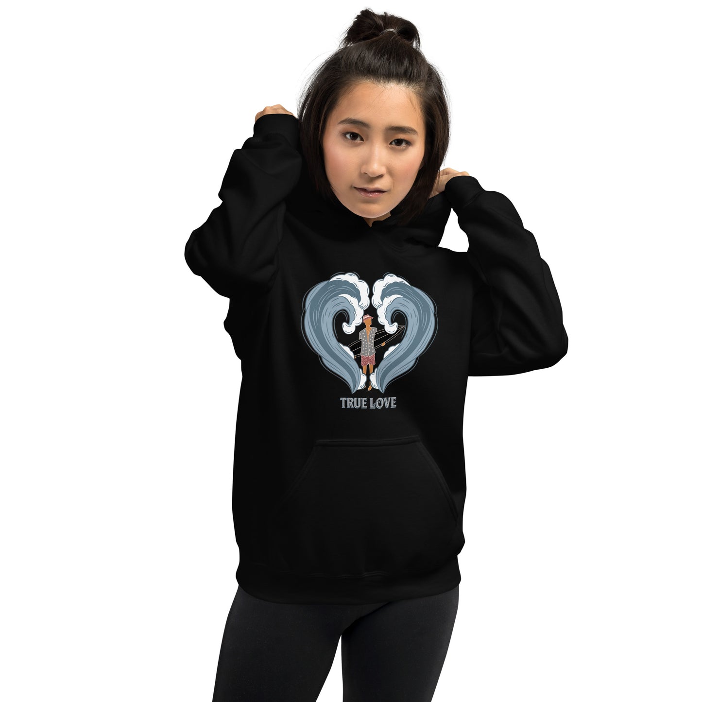 True Love Surf Waves Unisex Hoodie