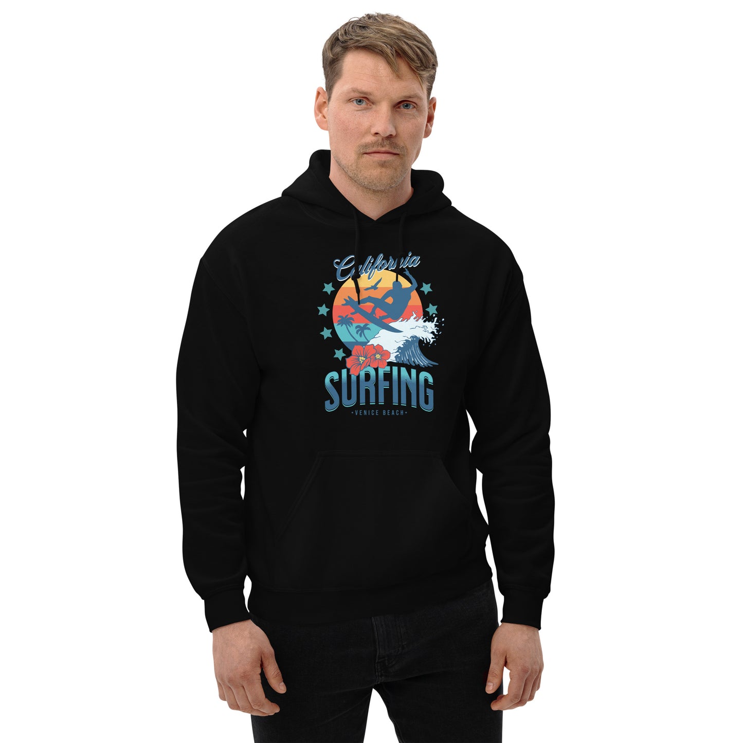 Surfing Venice Beach California Unisex Hoodie