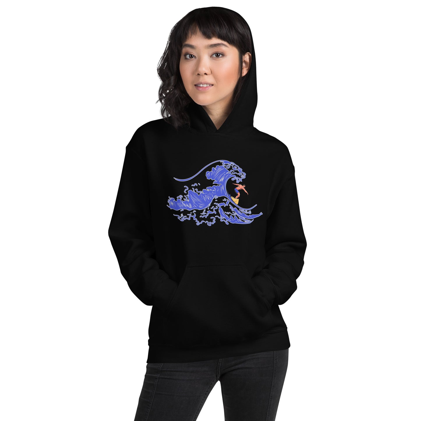 Surfing Big Waves Unisex Hoodie