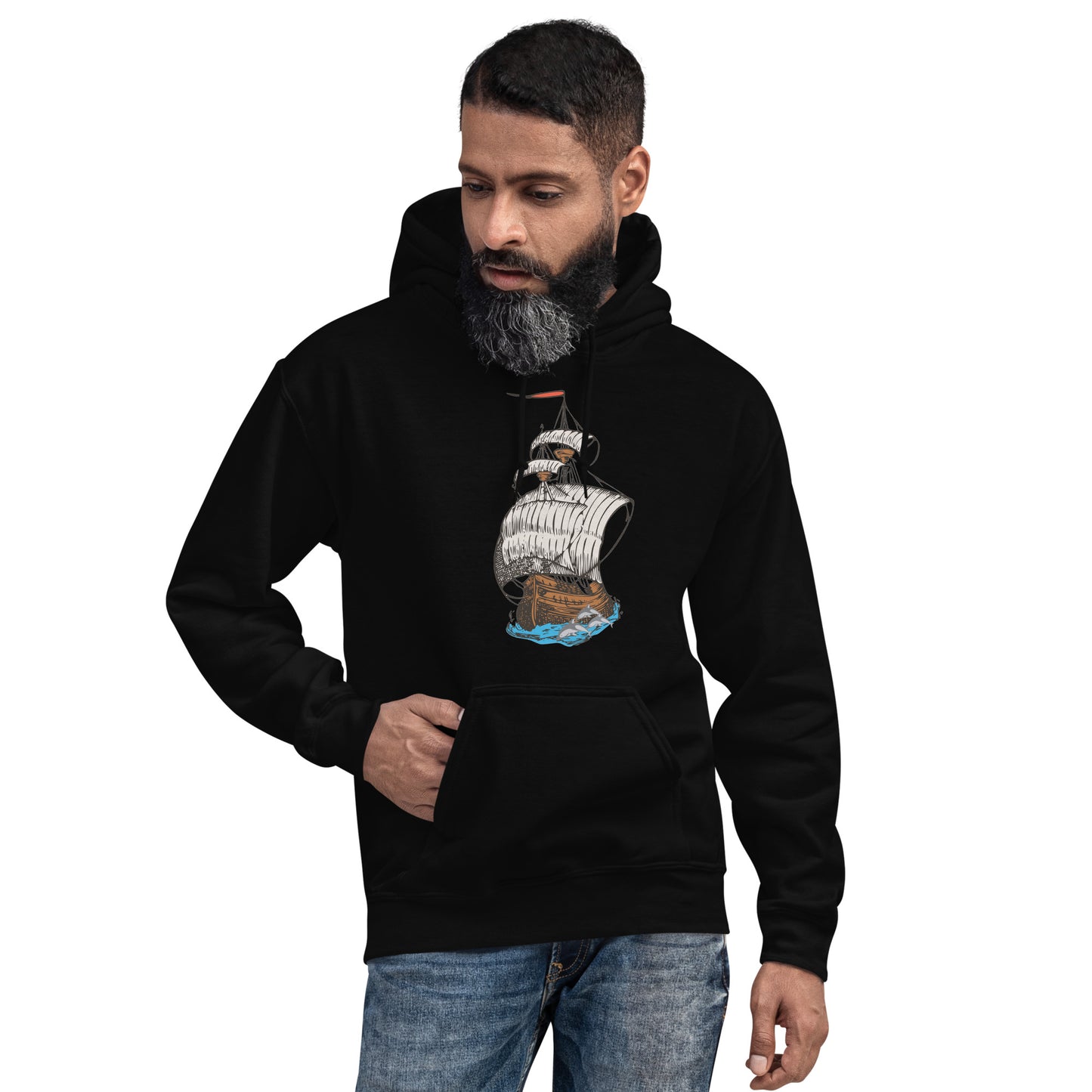 Ship & Dolphins Unisex Hoodie