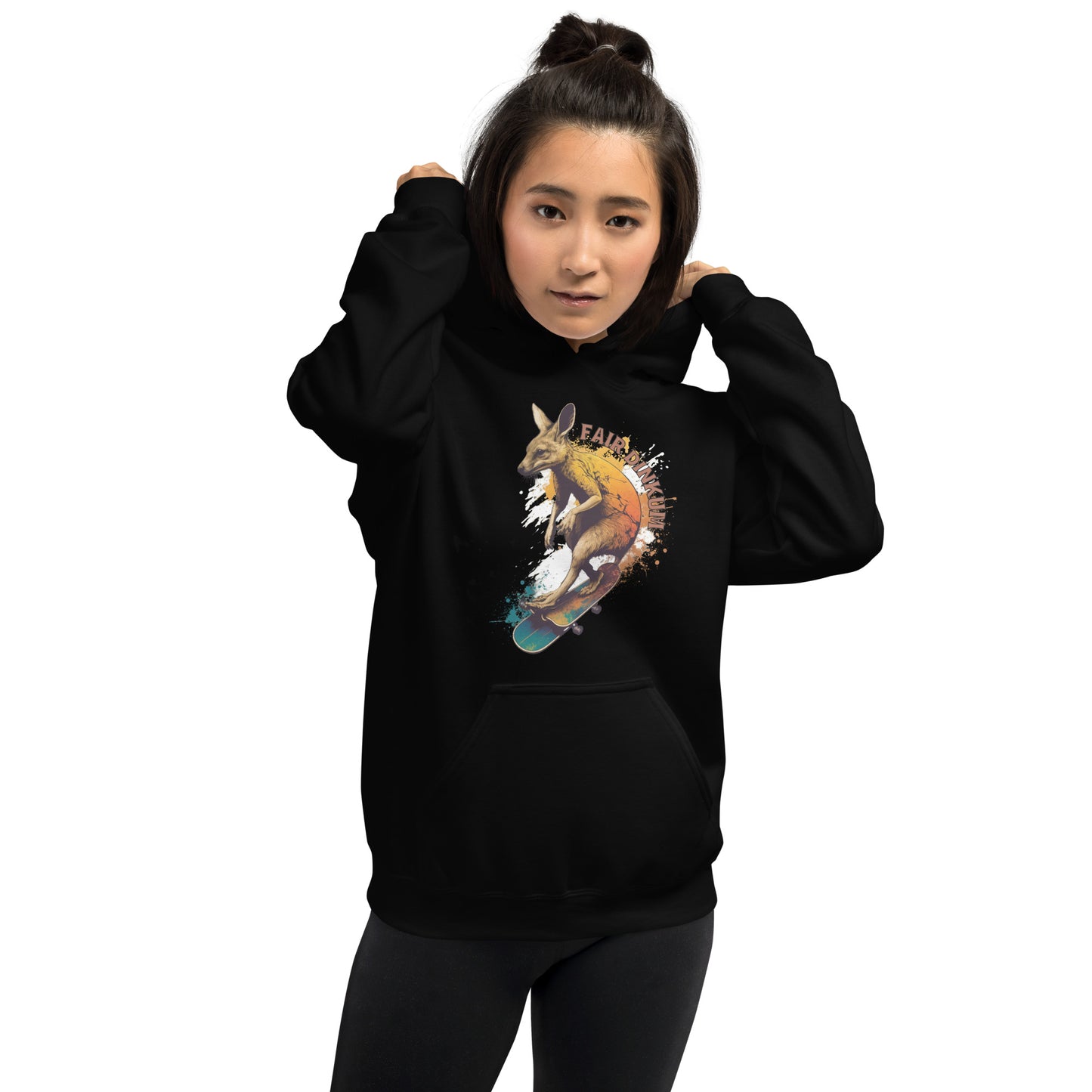 Fair Dinkum Skateboarding Kangaroo Unisex Hoodie