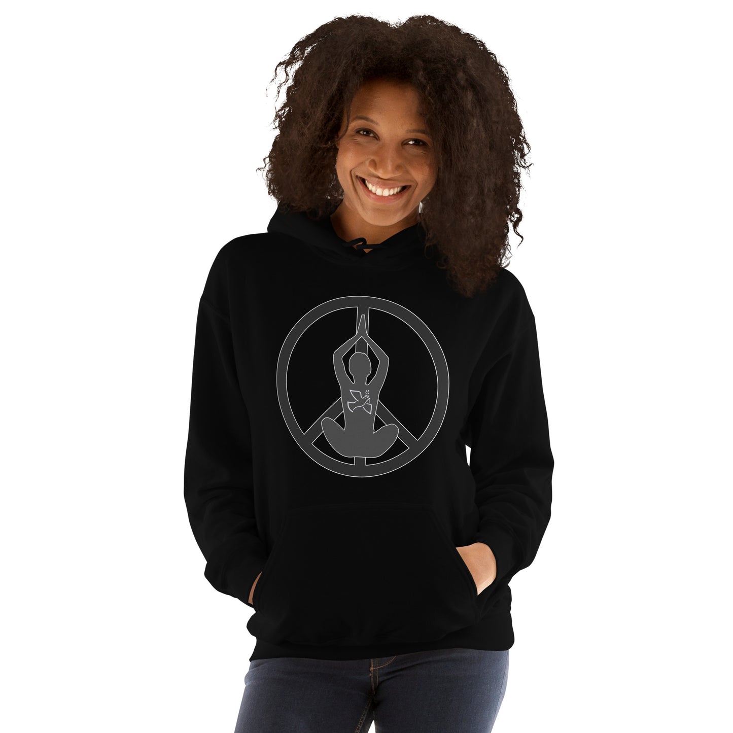 Yoga Peace Sign Unisex Hoodie