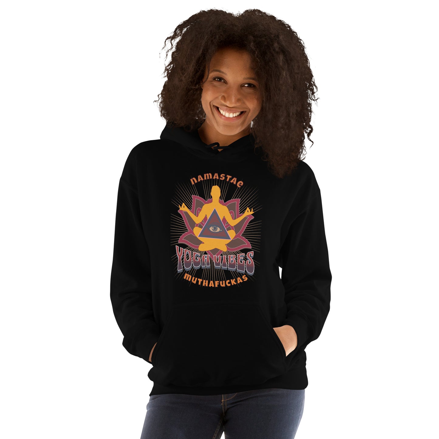 Yoga Vibes Namaste Muthaf@#kas Unisex Hoodie