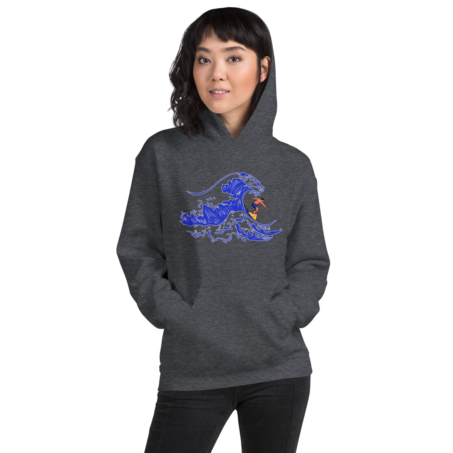 Surfing Big Waves Unisex Hoodie