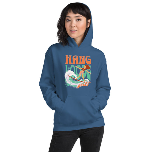 Hang Loose Surfer Girl Unisex Hoodie