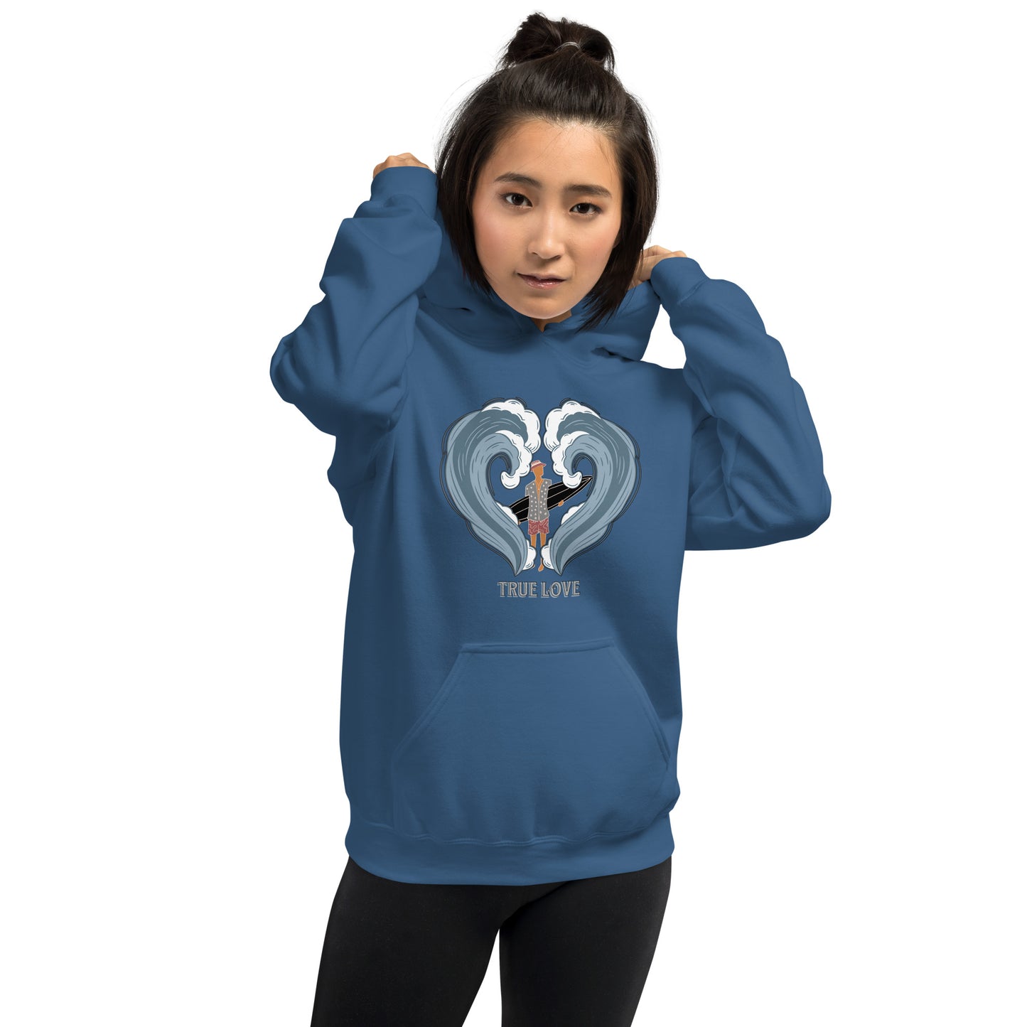 True Love Surf Waves Unisex Hoodie