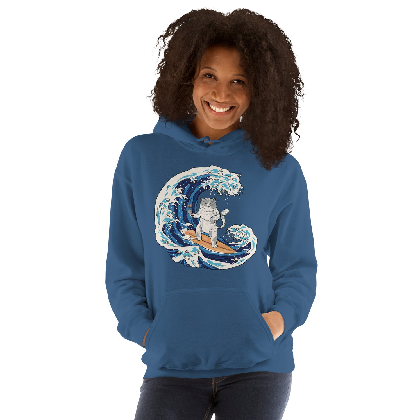 Surfing Cat Unisex Hoodie