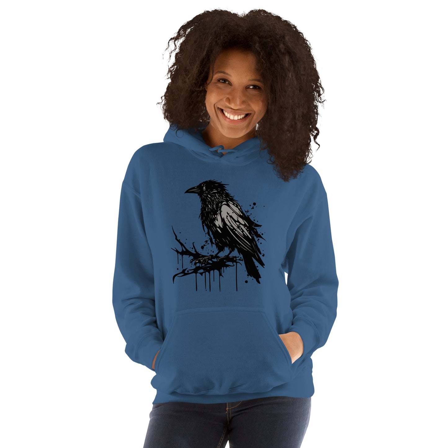 Raven Paint Splatter Unisex Hoodie