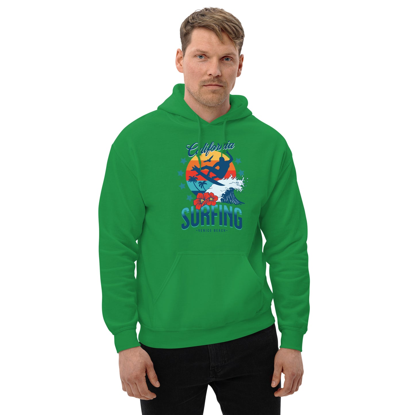 Surfing Venice Beach California Unisex Hoodie