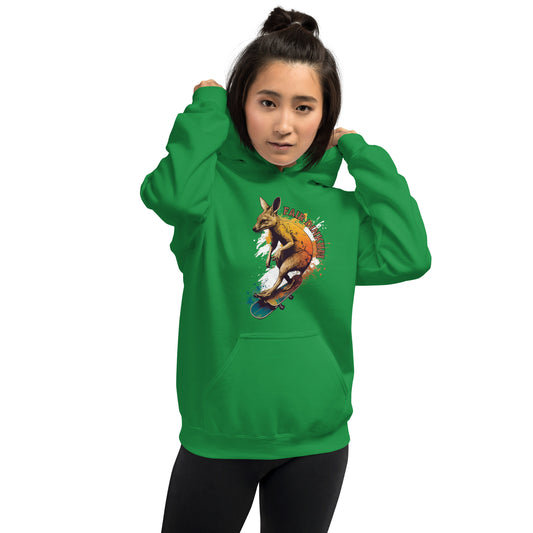 Fair Dinkum Skateboarding Kangaroo Unisex Hoodie