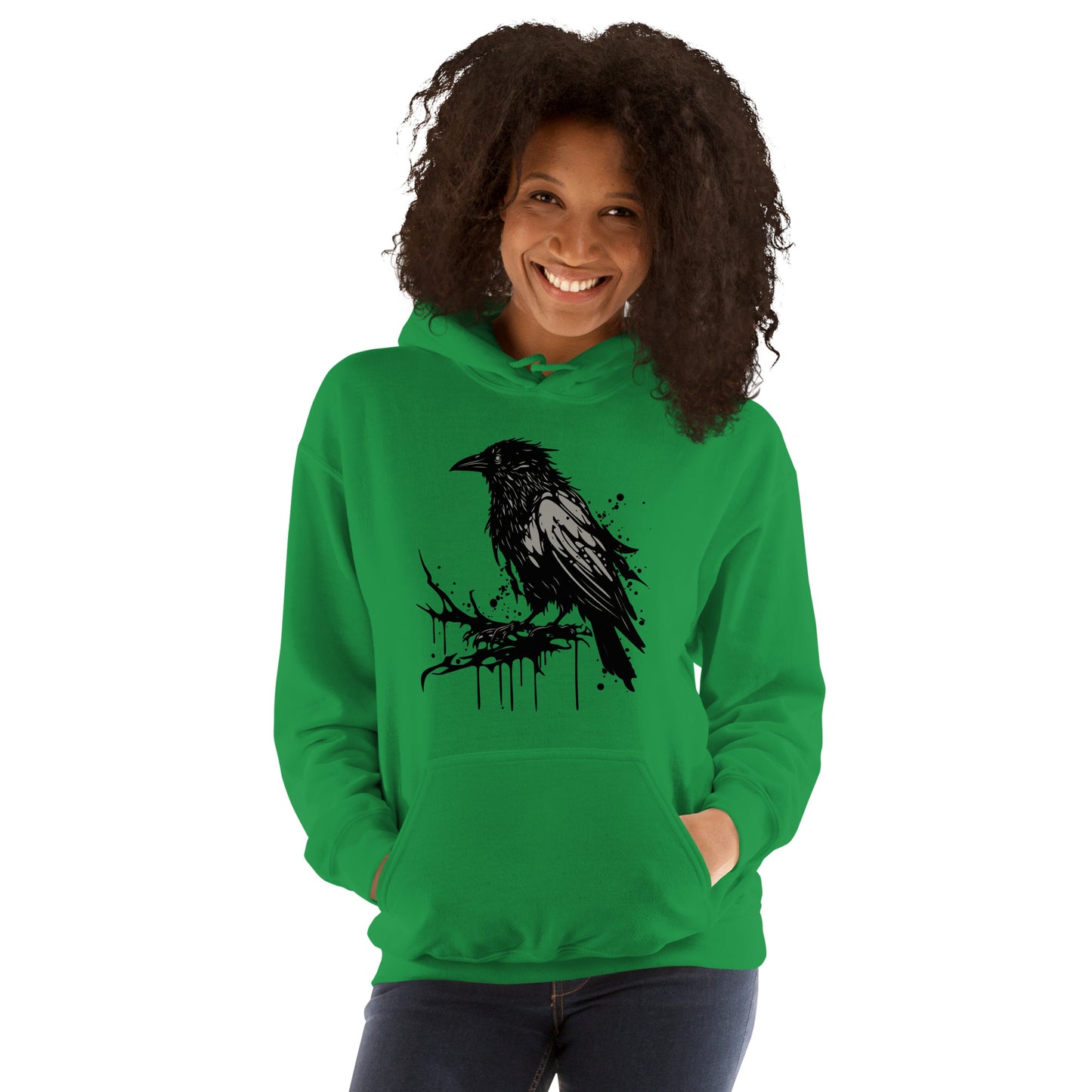 Raven Paint Splatter Unisex Hoodie