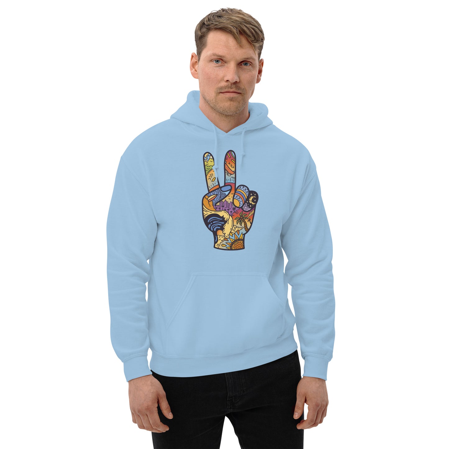 Peace Sign Collage Unisex Hoodie