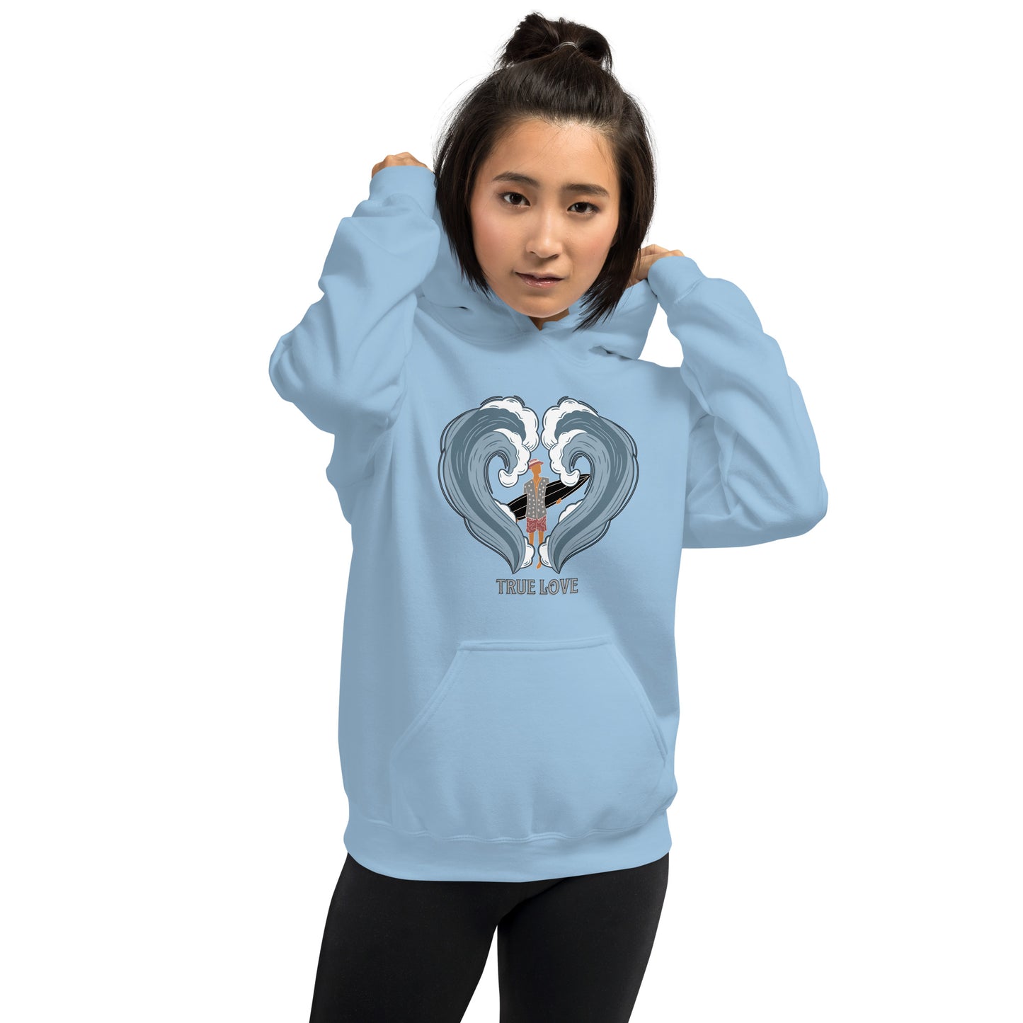 True Love Surf Waves Unisex Hoodie