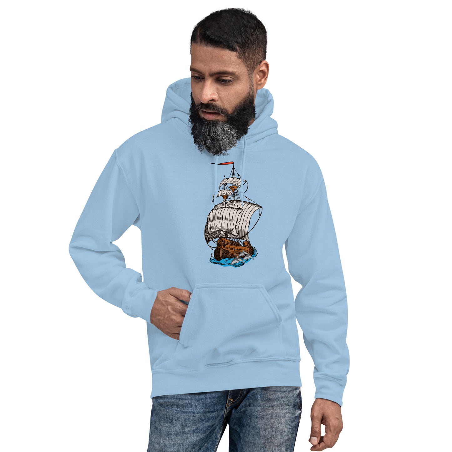 Ship & Dolphins Unisex Hoodie