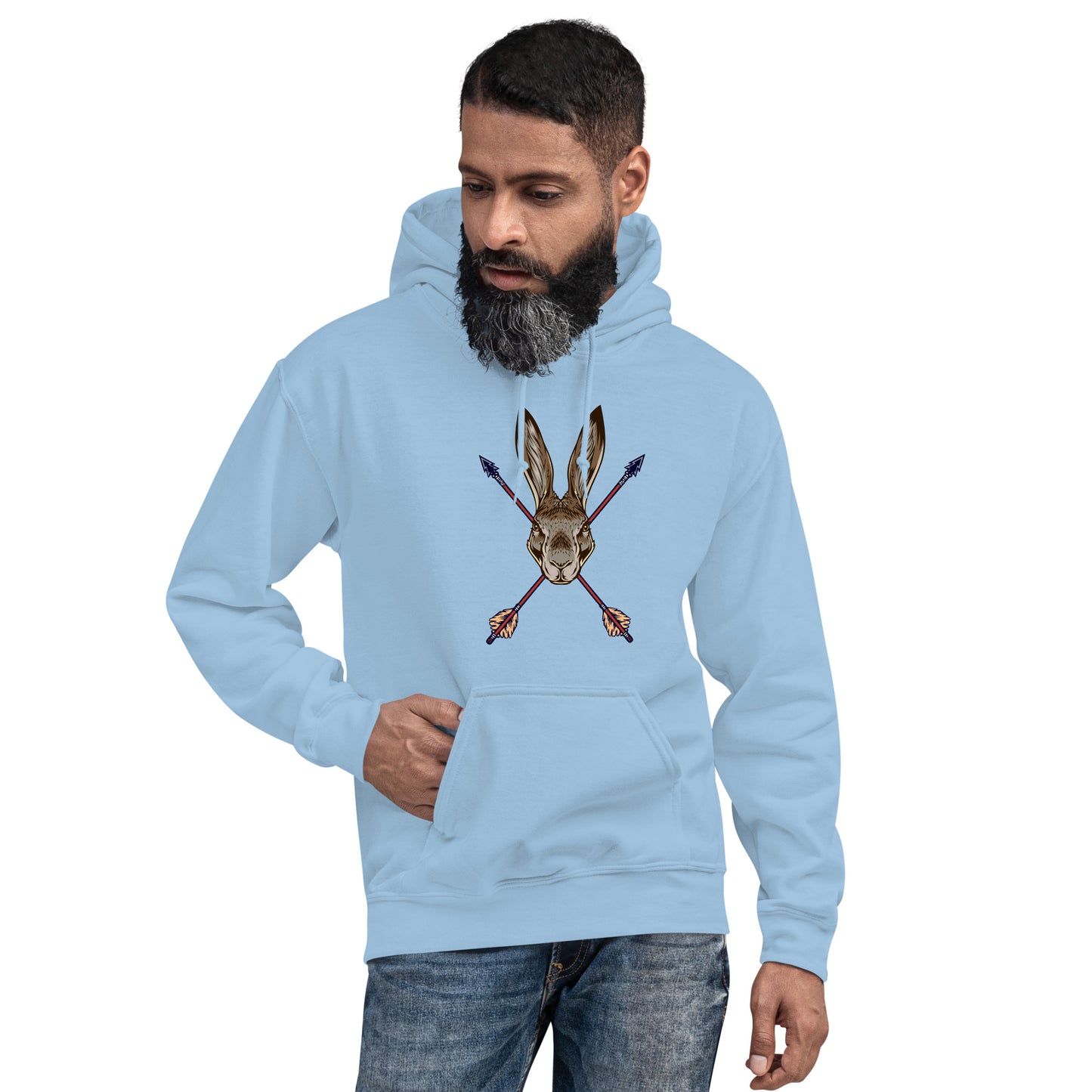 Arrow Hunting Rabbits Unisex Hoodie