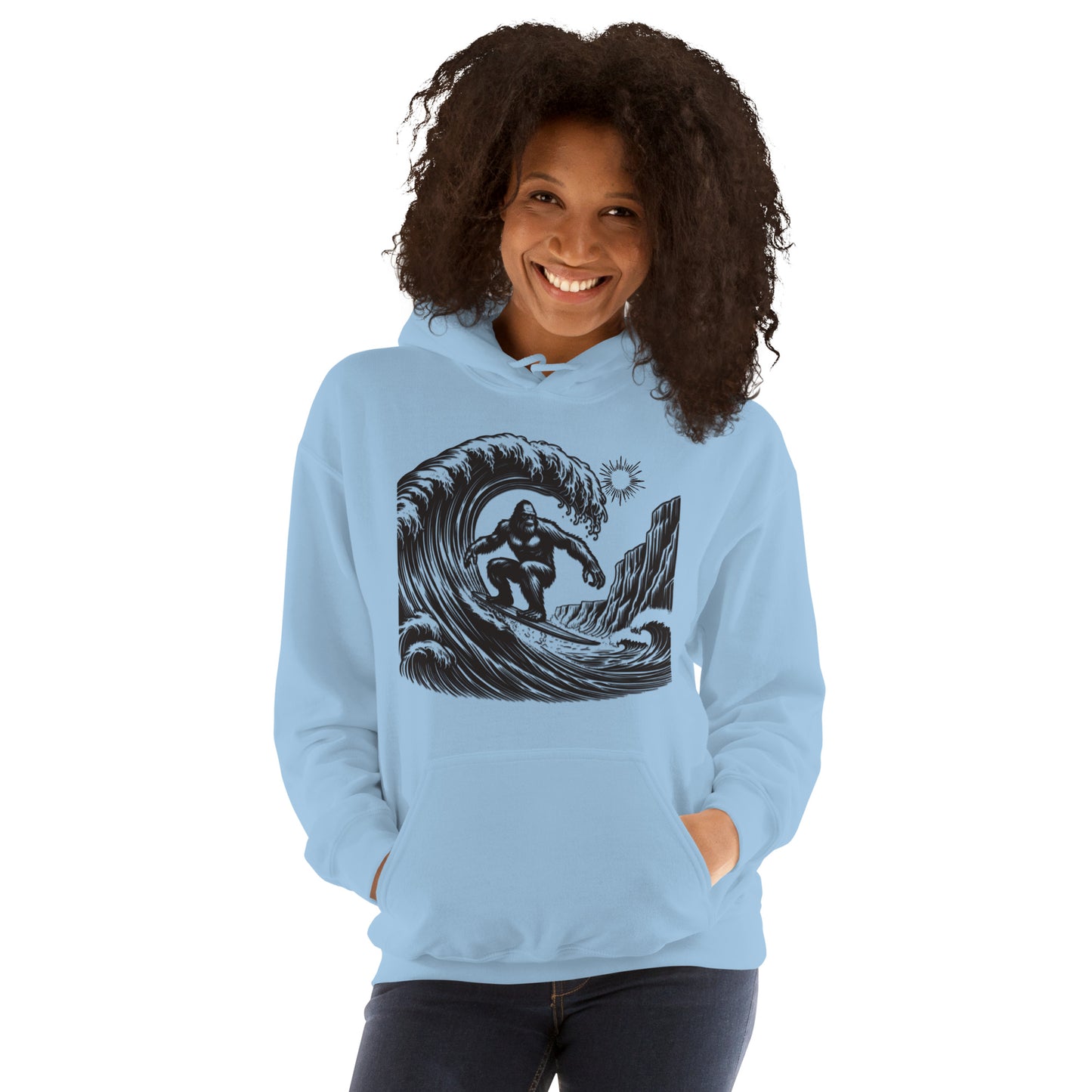 Surfing Ape Unisex Hoodie