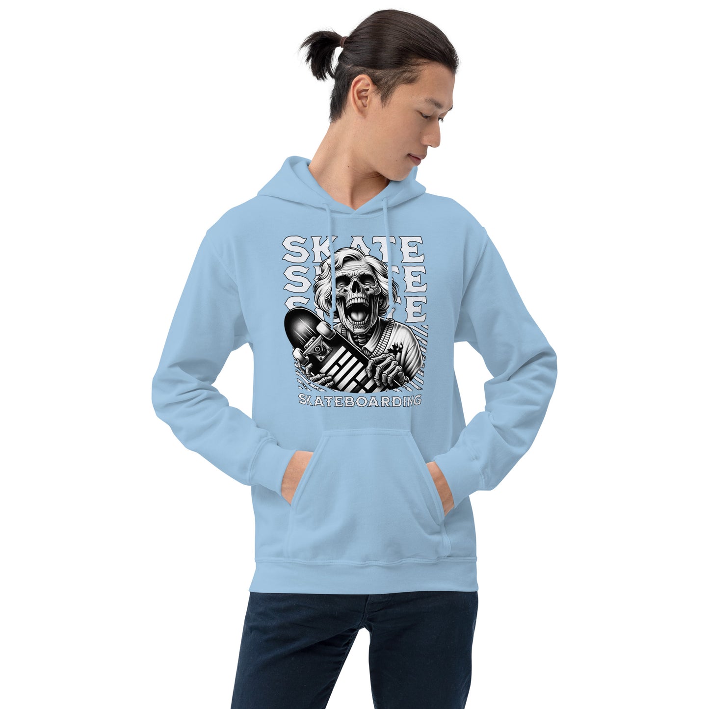 Screaming Skull Skateboarding Unisex Hoodie