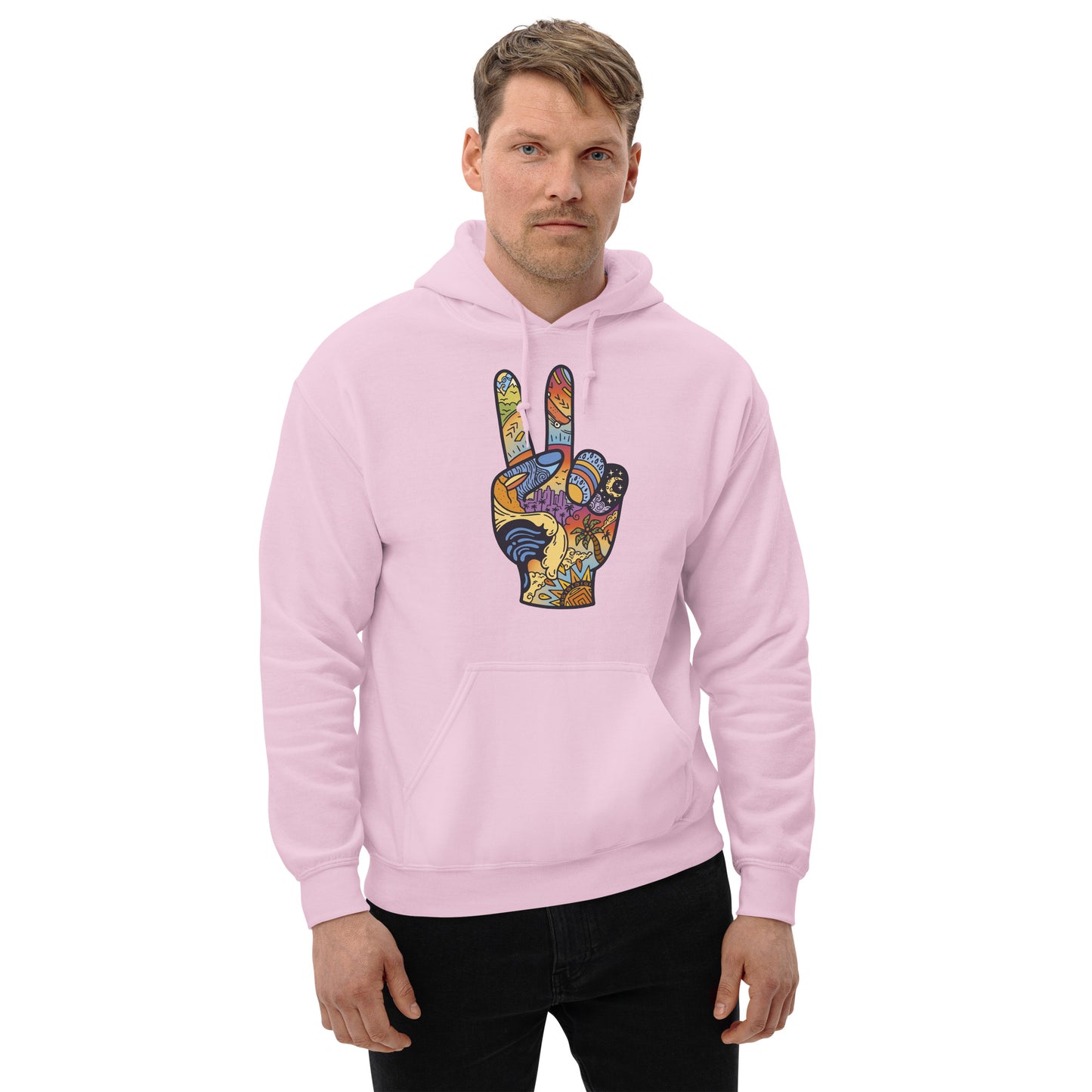 Peace Sign Collage Unisex Hoodie