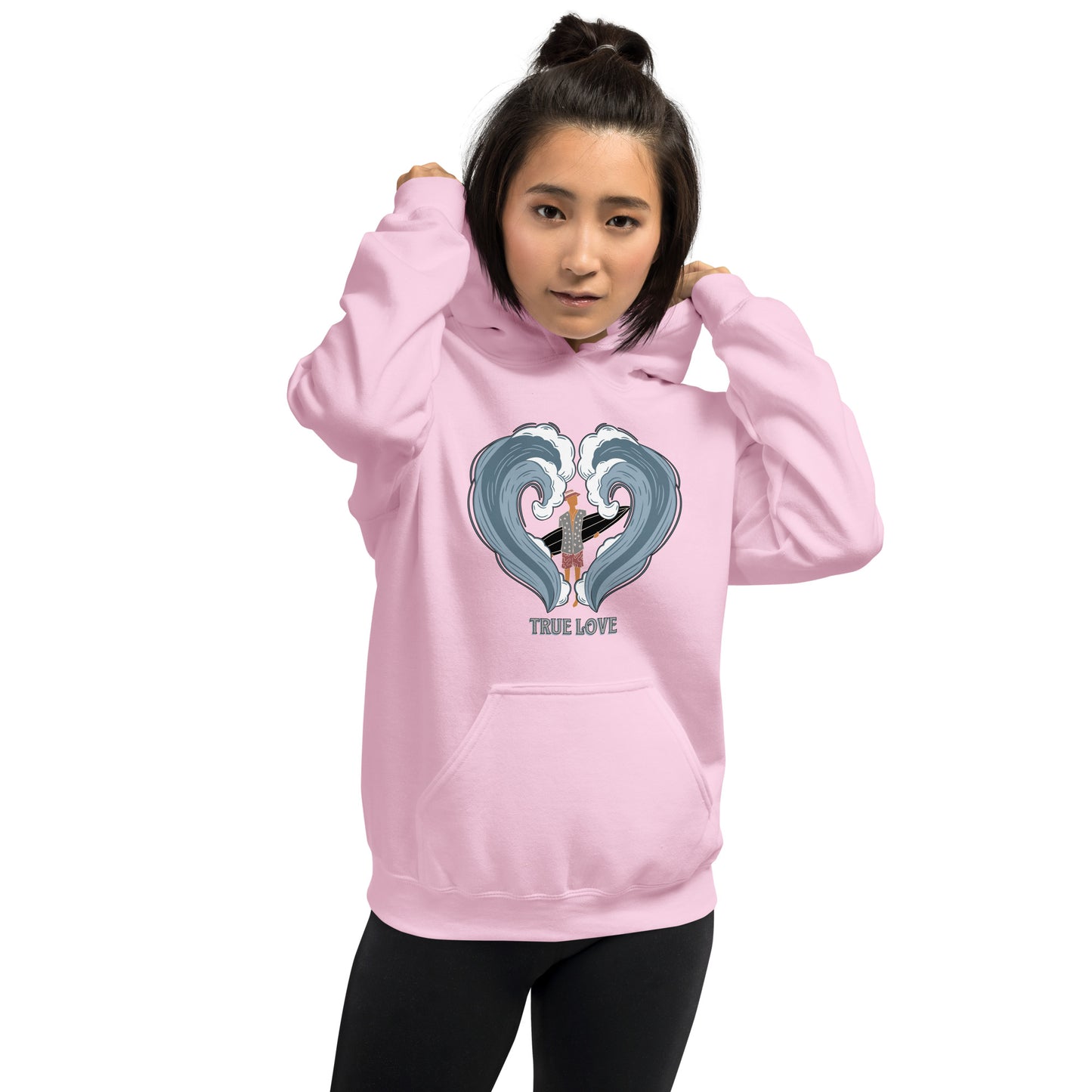 True Love Surf Waves Unisex Hoodie