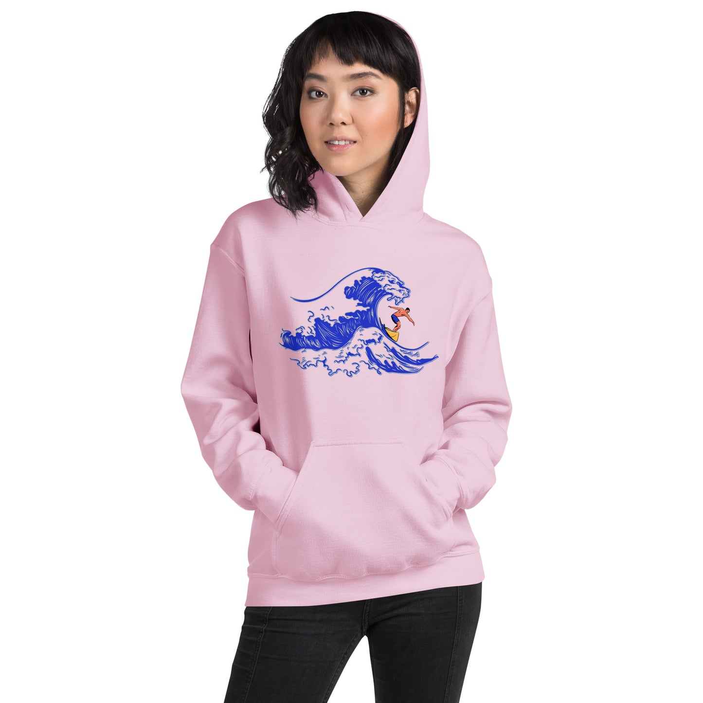 Surfing Big Waves Unisex Hoodie