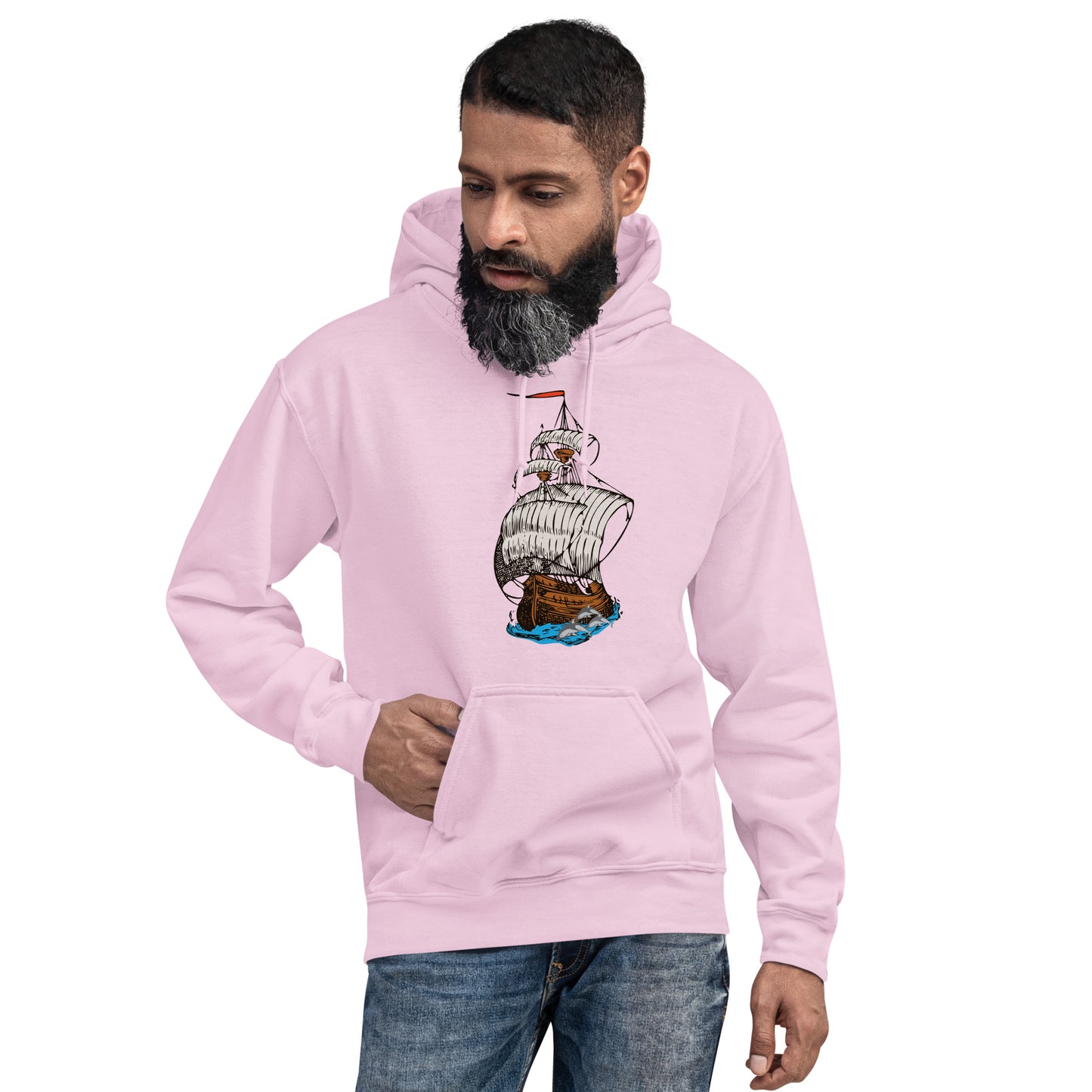 Ship & Dolphins Unisex Hoodie