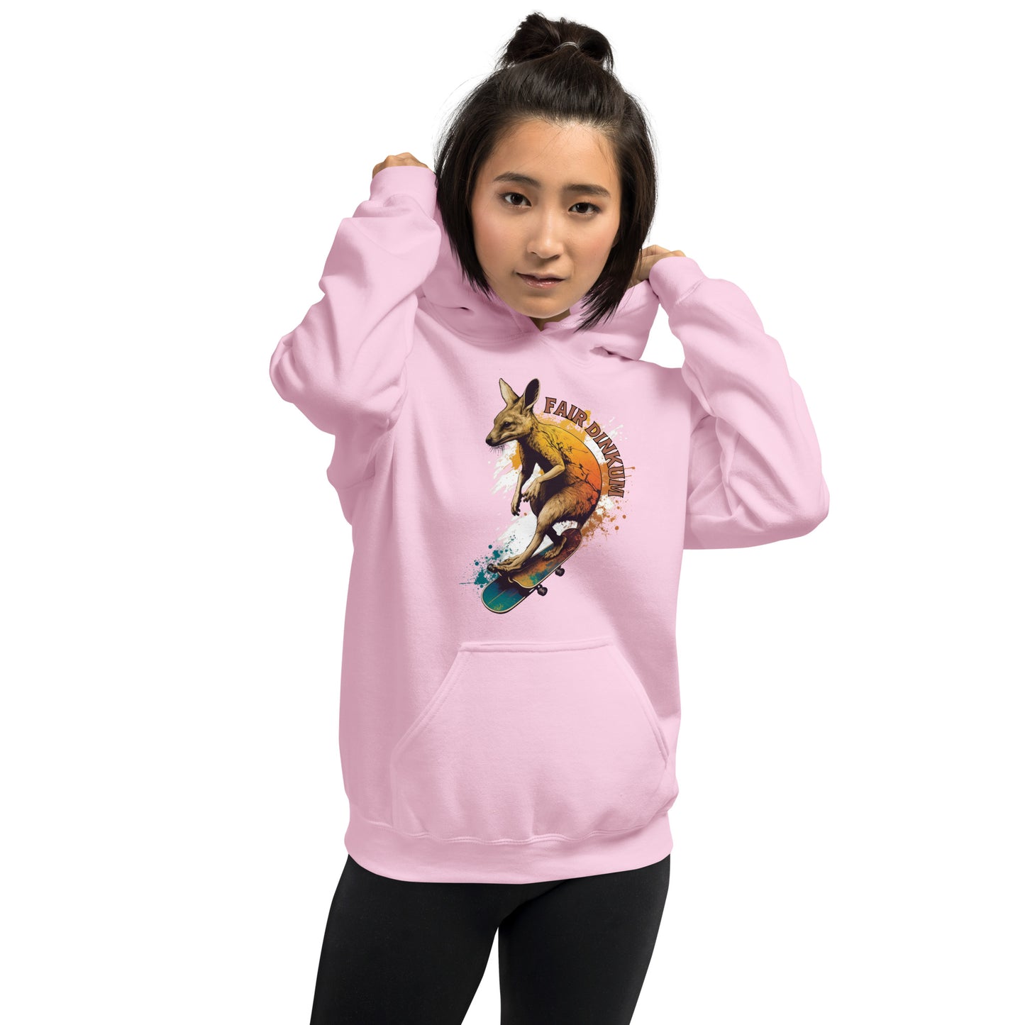 Fair Dinkum Skateboarding Kangaroo Unisex Hoodie