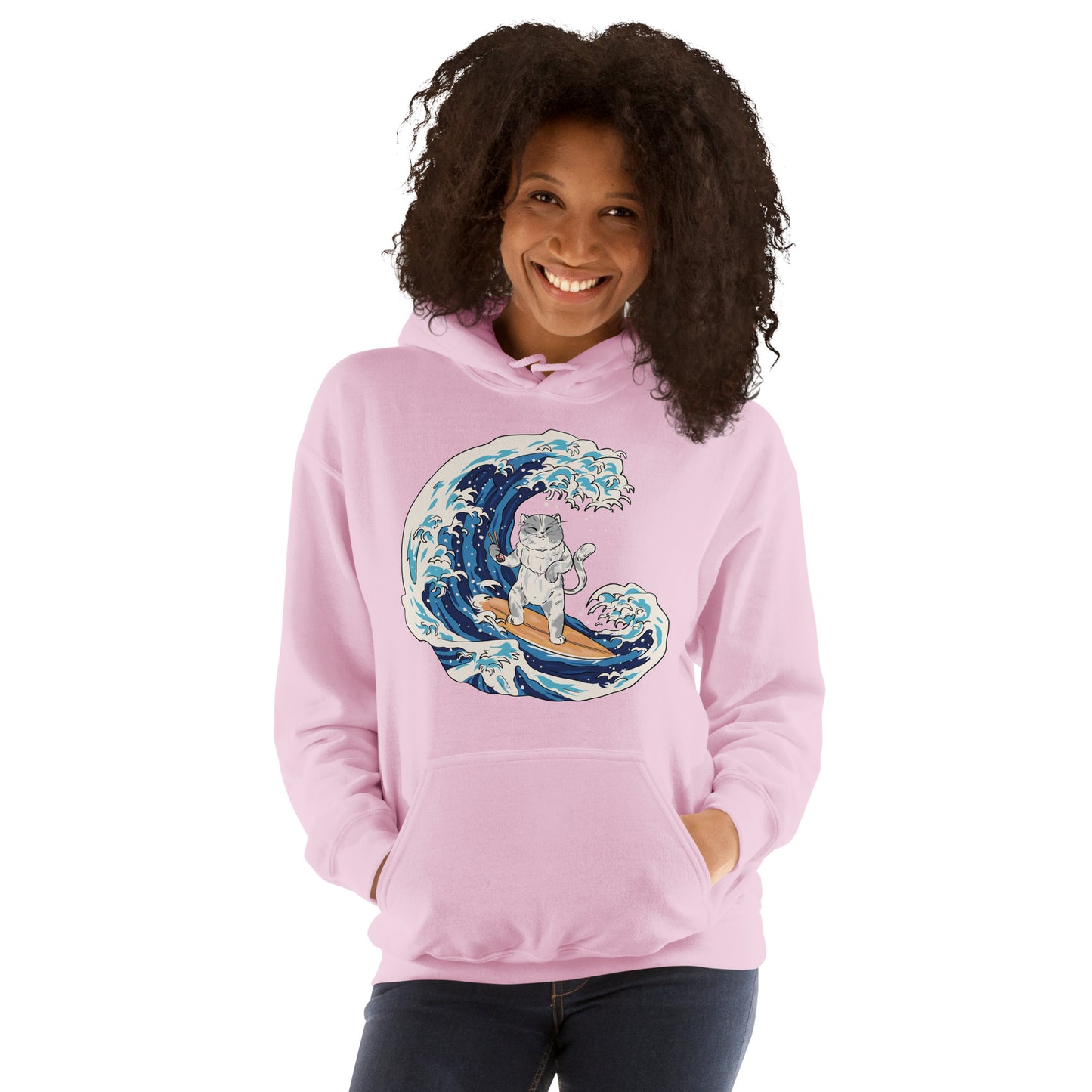 Surfing Cat Unisex Hoodie