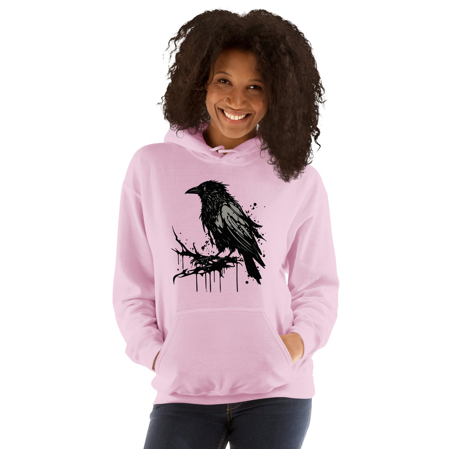 Raven Paint Splatter Unisex Hoodie