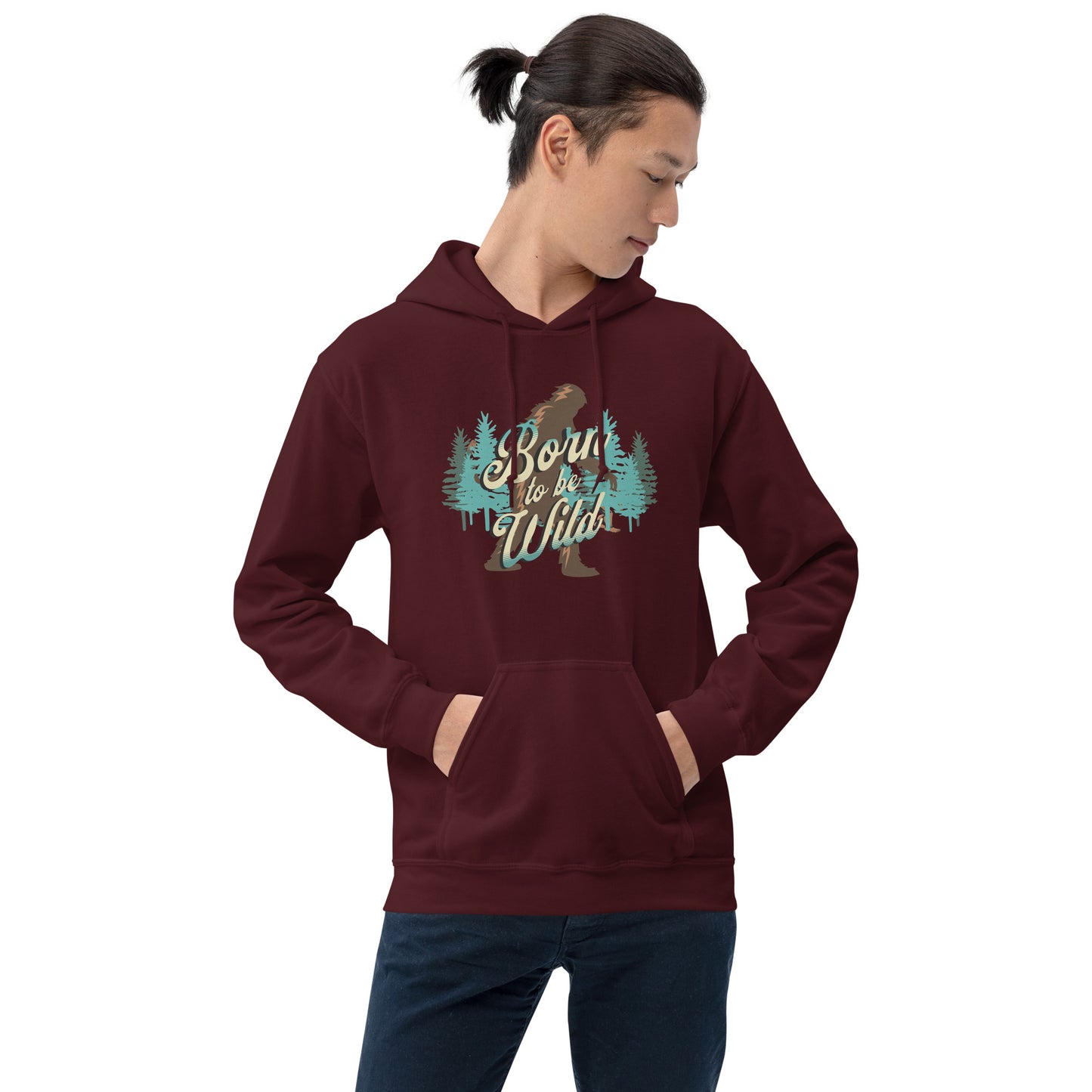 Bigfoot Born to Be Wild Unisex Hoodie