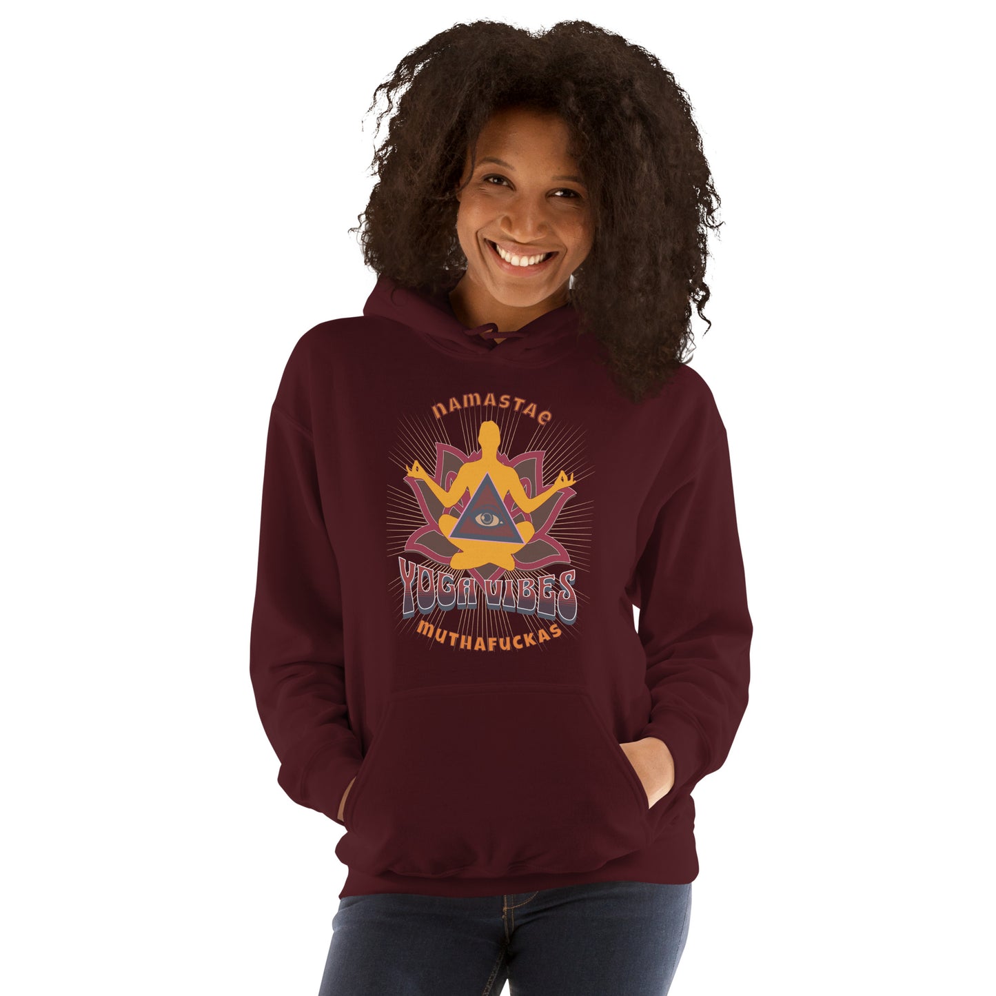 Yoga Vibes Namaste Muthaf@#kas Unisex Hoodie