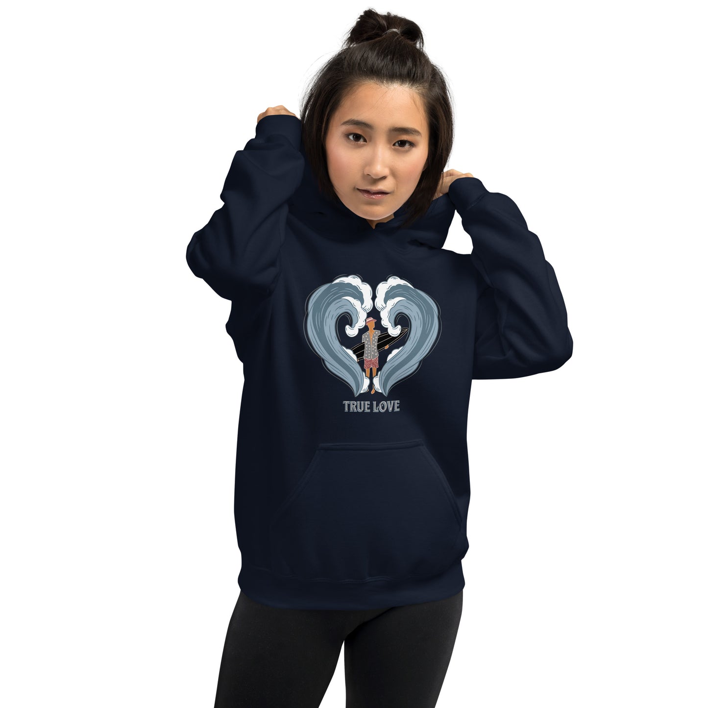 True Love Surf Waves Unisex Hoodie