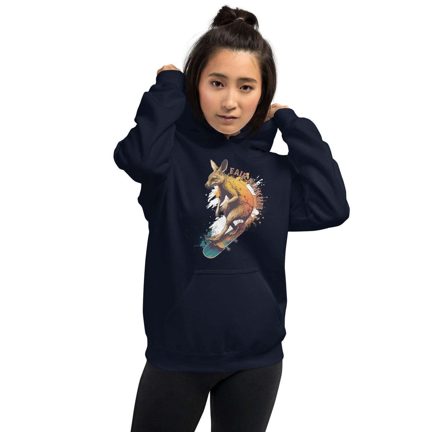 Fair Dinkum Skateboarding Kangaroo Unisex Hoodie