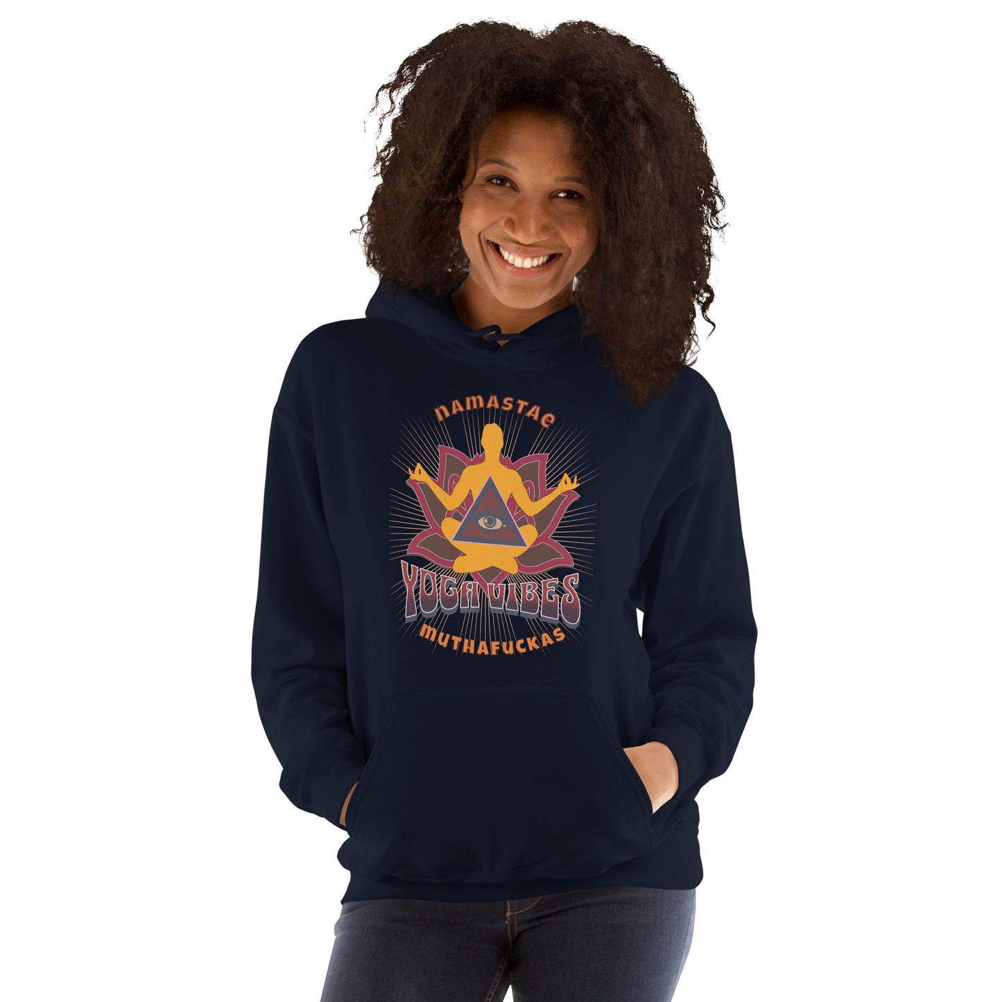 Yoga Vibes Namaste Muthaf@#kas Unisex Hoodie