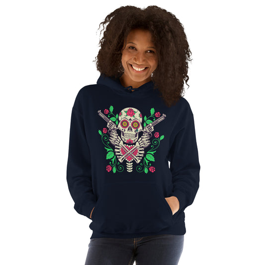 Sugar Skull Pistolero Unisex Hoodie