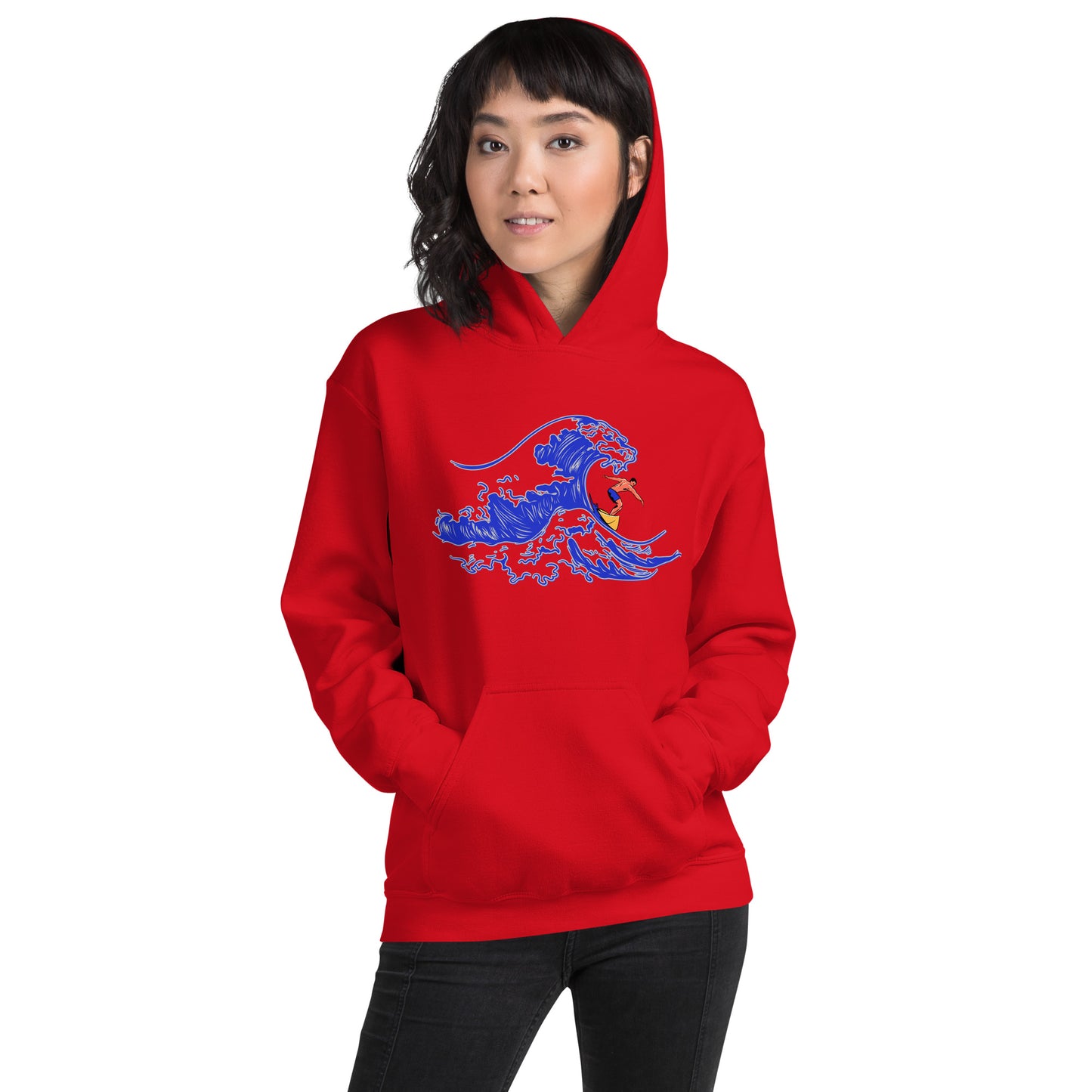 Surfing Big Waves Unisex Hoodie