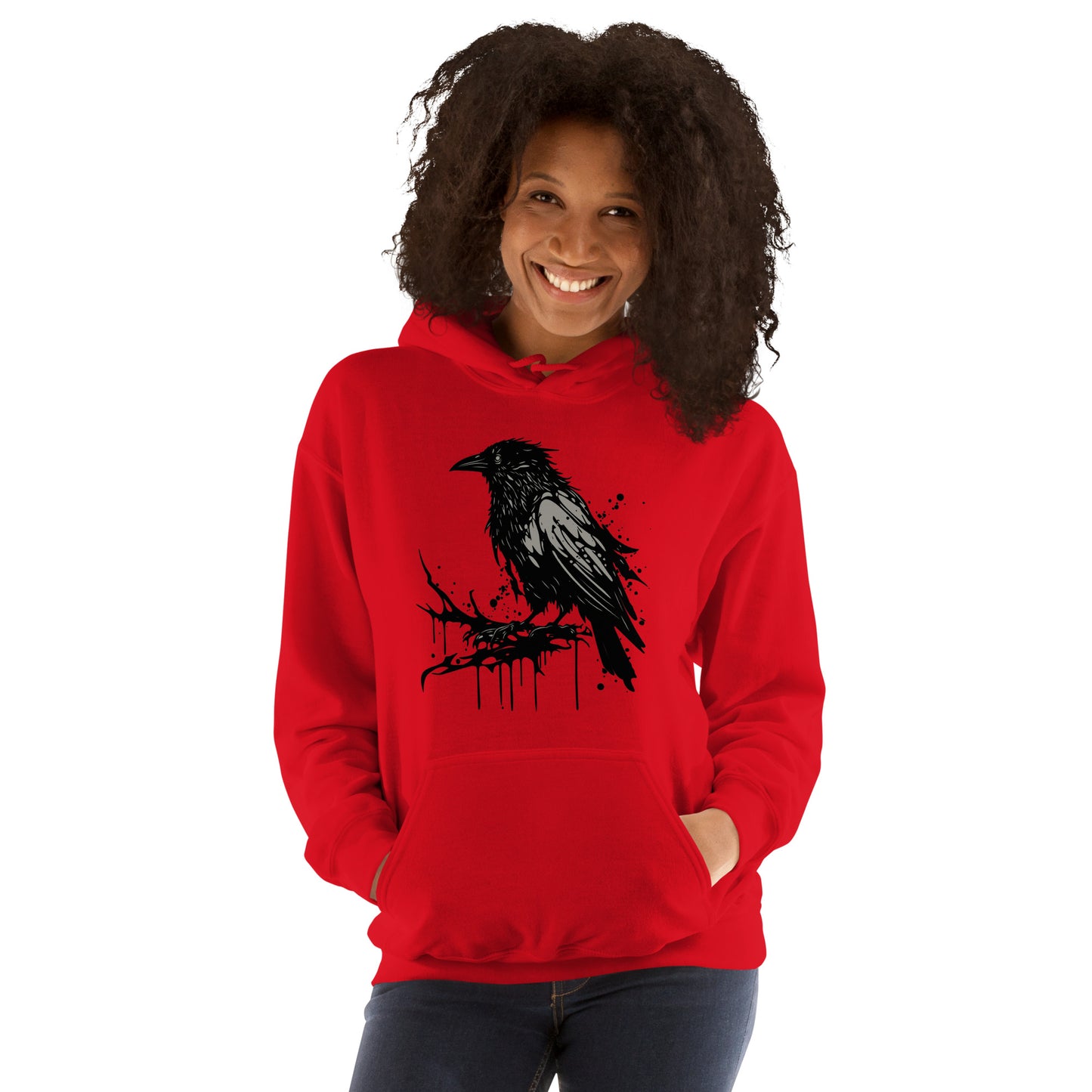 Raven Paint Splatter Unisex Hoodie