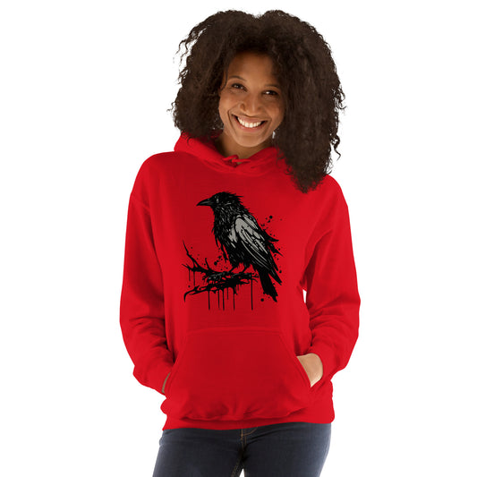 Raven Paint Splatter Unisex Hoodie