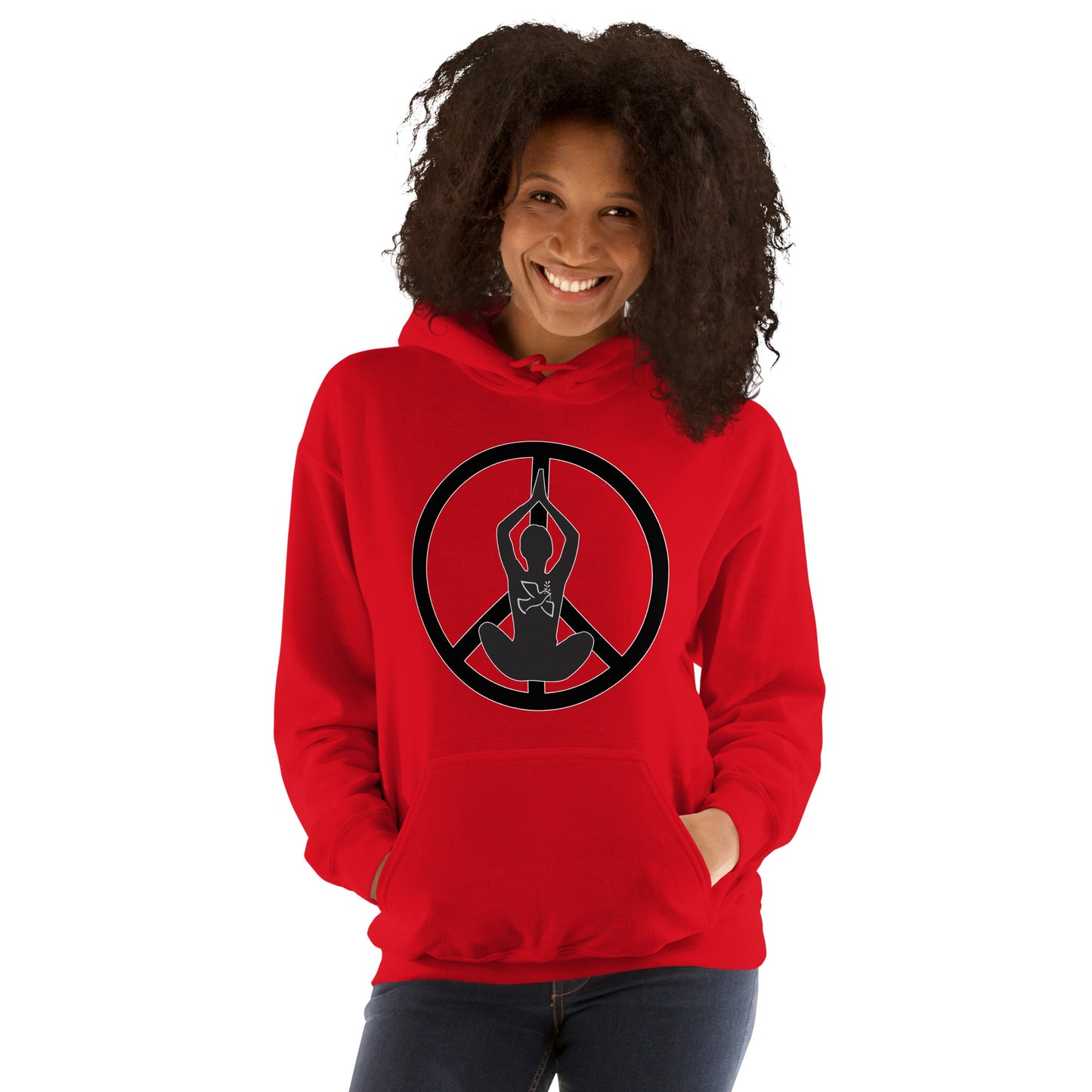 Yoga Peace Sign Unisex Hoodie