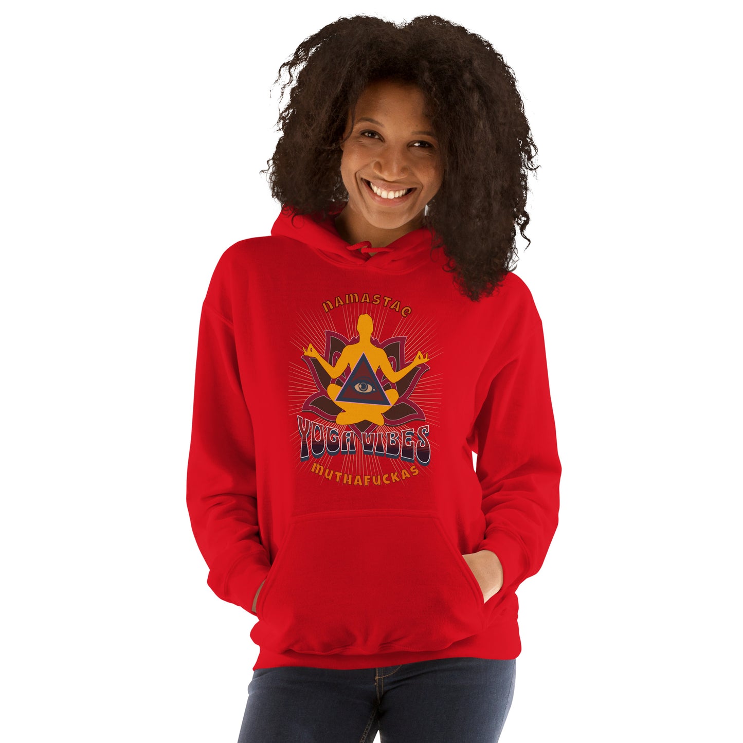 Yoga Vibes Namaste Muthaf@#kas Unisex Hoodie