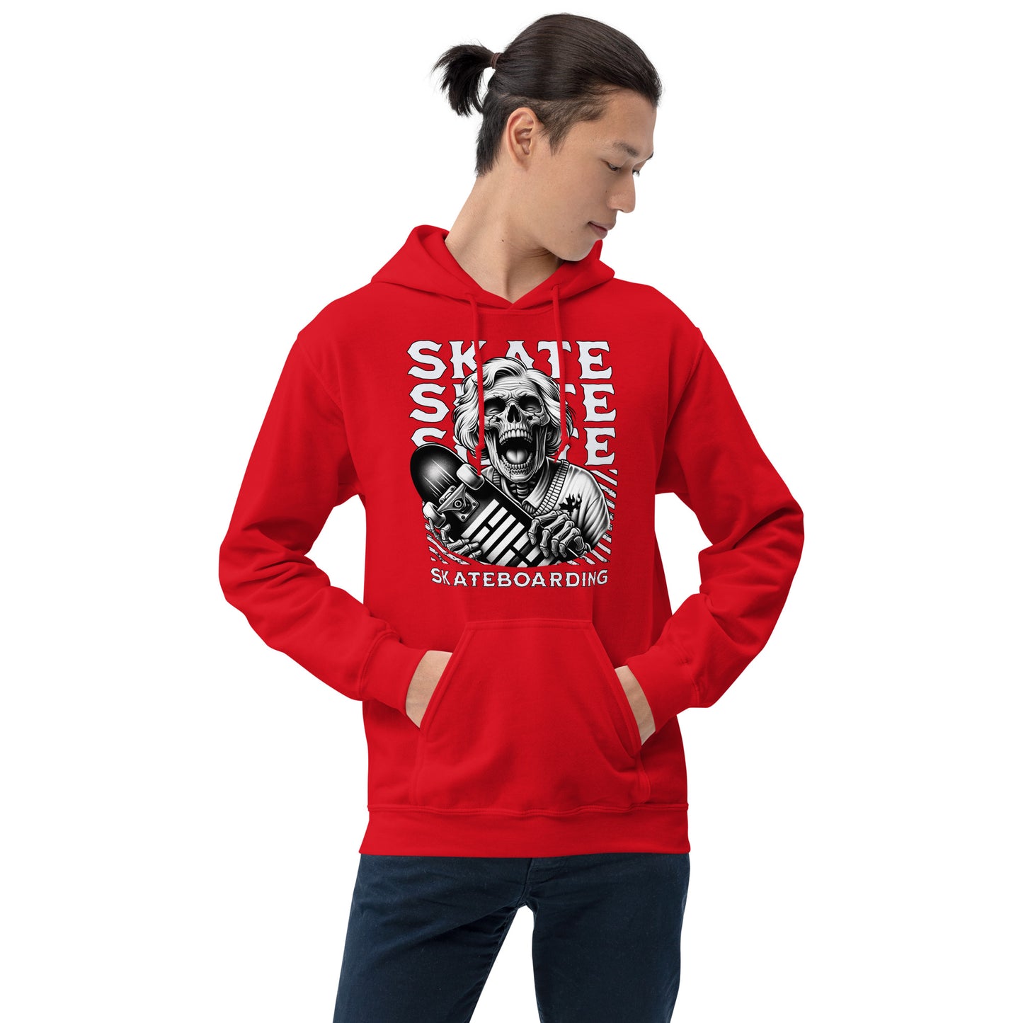 Screaming Skull Skateboarding Unisex Hoodie