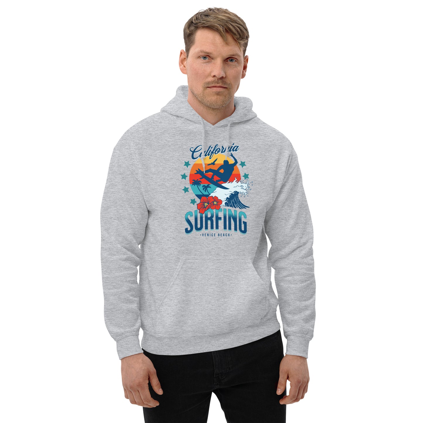 Surfing Venice Beach California Unisex Hoodie