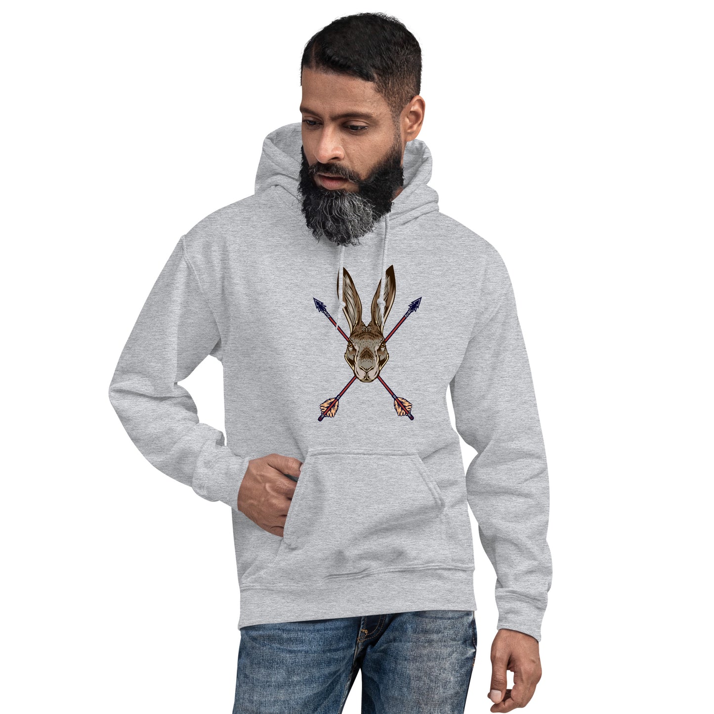 Arrow Hunting Rabbits Unisex Hoodie