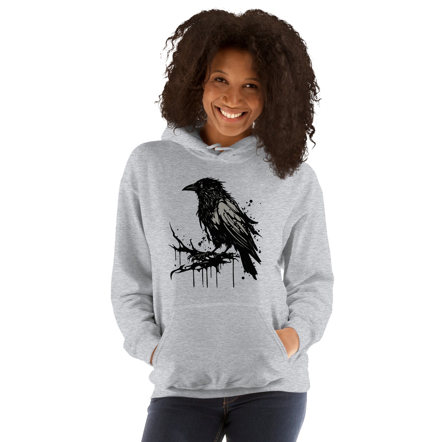 Raven Paint Splatter Unisex Hoodie