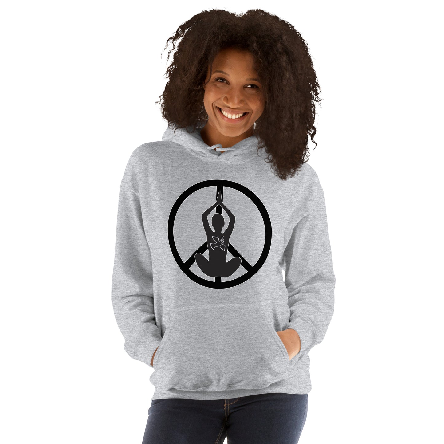 Yoga Peace Sign Unisex Hoodie