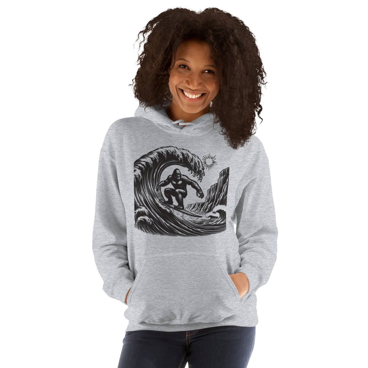 Surfing Ape Unisex Hoodie